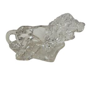 Lead‎ Crystal Lion Figurine Made in Italy Krystal Kolor geometric shape roaring